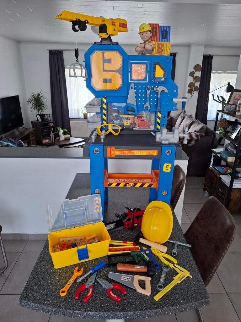 Smoby "Bob de Bouwer" werkbank met accessoires, Ophalen