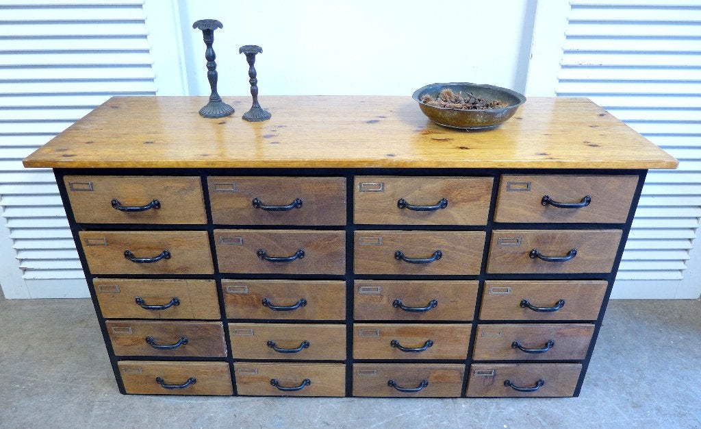 Prachtige vintage werkbank toonbank ladekast, Ophalen, Industrieel vintage landelijk, 5 laden of meer, 150 tot 200 cm