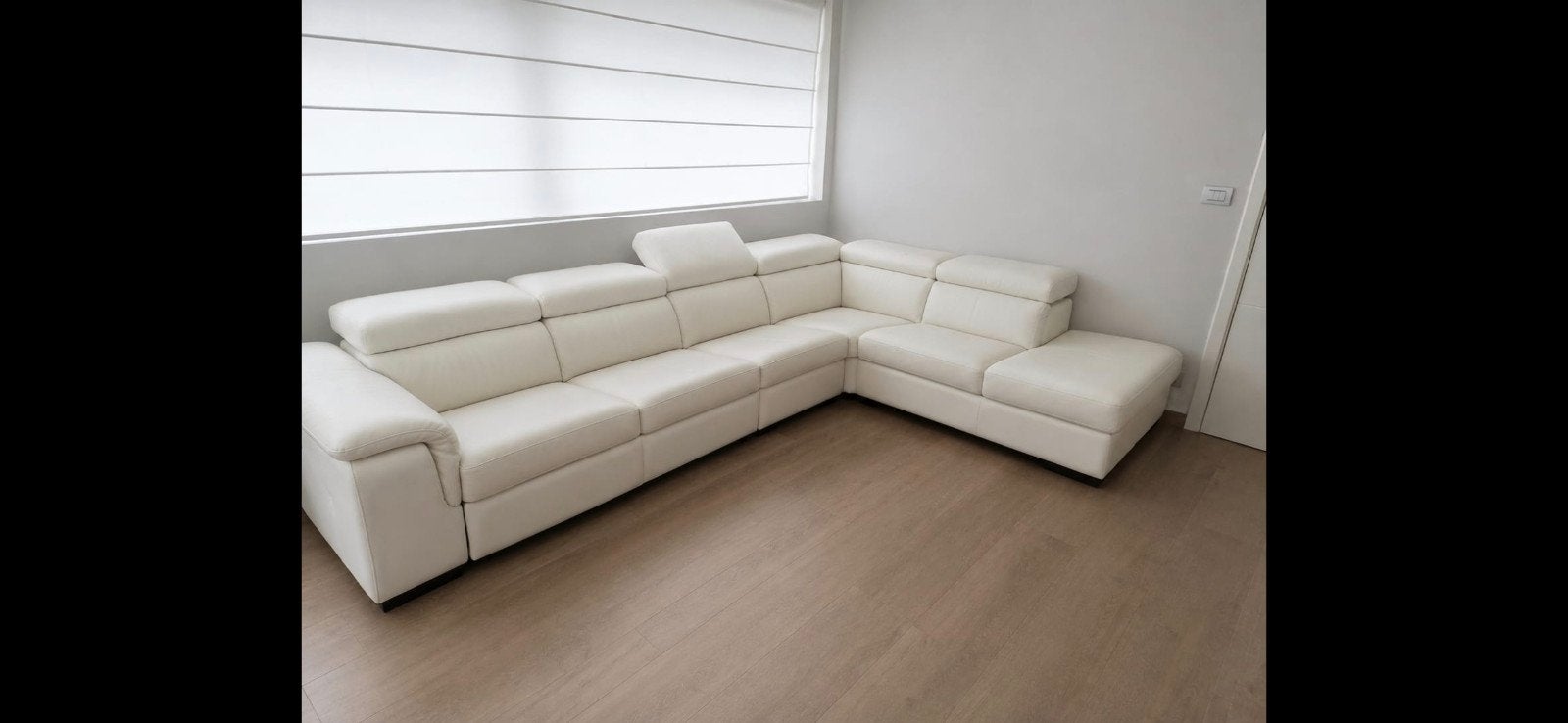 Hoeksalon leder, Huis en Inrichting, Zetels | Complete zithoeken, Gebruikt, Leer, Ophalen