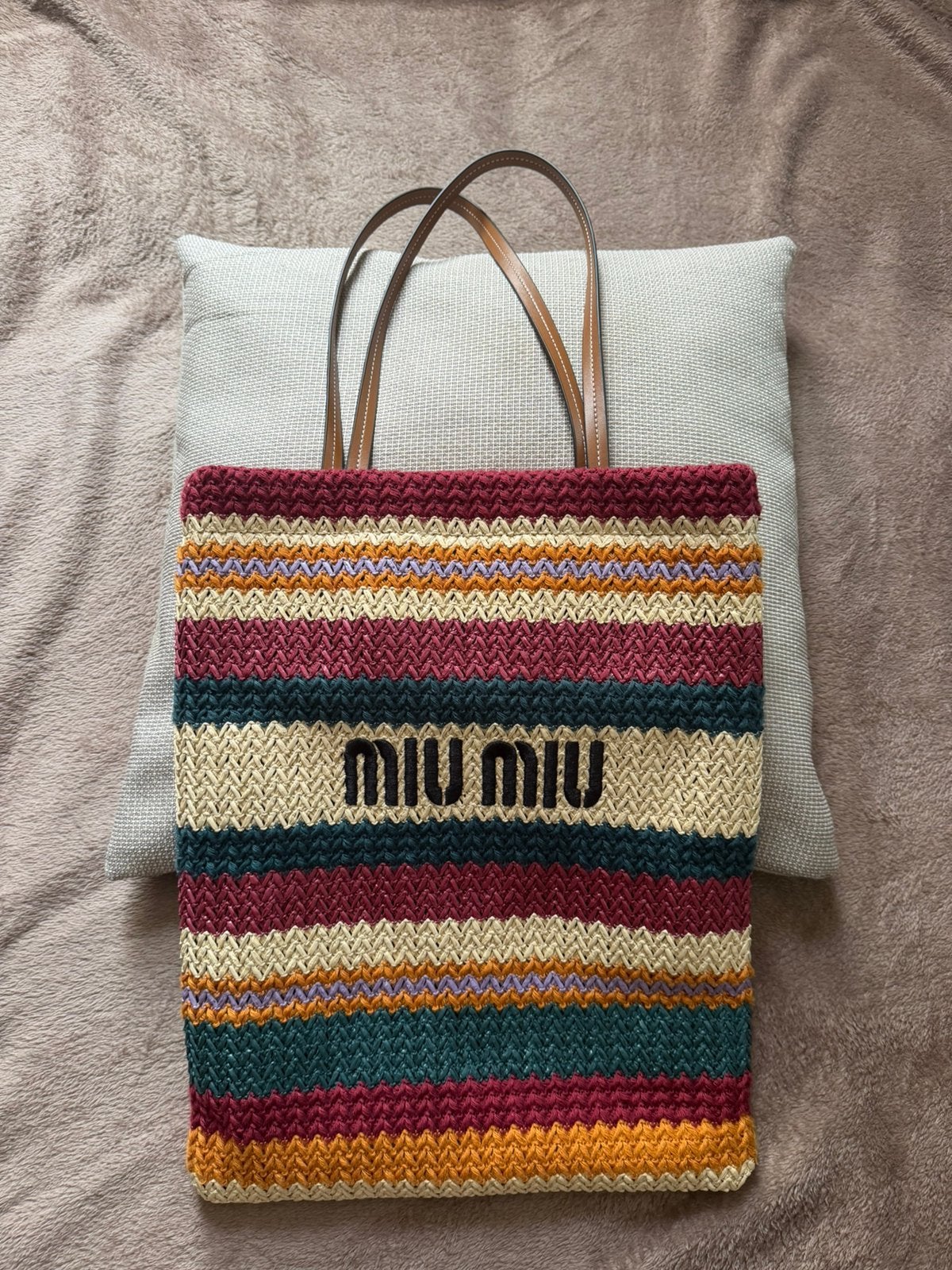 Raffia tote bag, Handtassen en Accessoires, Ophalen of Verzenden, Zo goed als nieuw