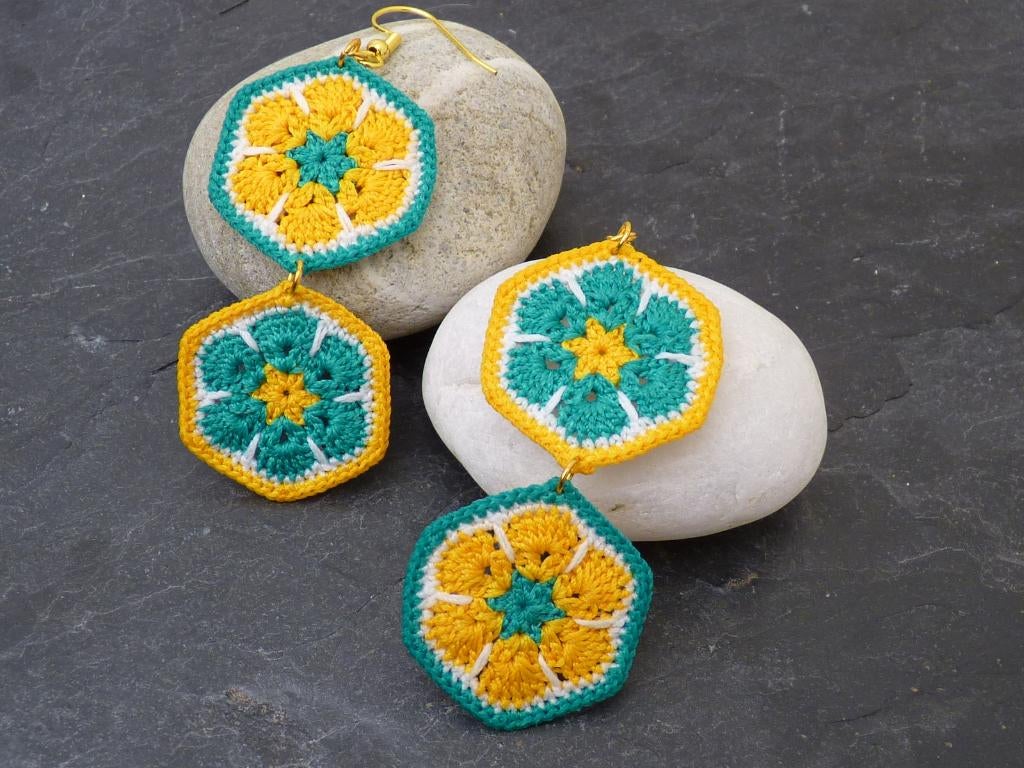 Boucles d'oreilles au crochet, Enlèvement ou Envoi, Neuf, Autres matériaux, Pendantes