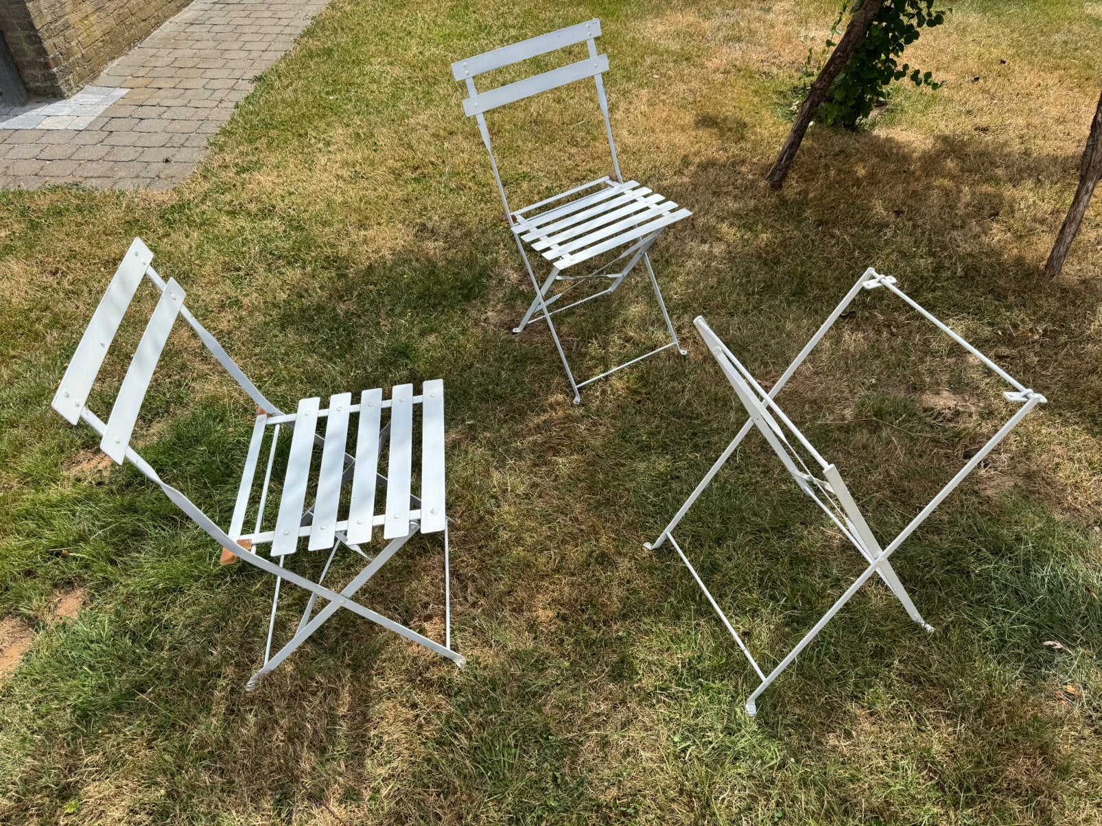 2 Chaises bistrot et pied table, Ophalen, Gebruikt