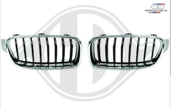 Design Grille Chrome en zwarte spijlen nieuw BMW 3 serie F30, -, -, Nieuw, Ophalen of Verzenden