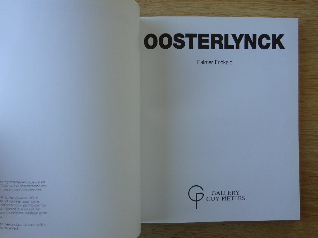 Jean Oosterlynck, Monografie, 1988 Pieters Gallery, Neuf, Peinture et dessin, Enlèvement ou Envoi, Palmer Frickelo