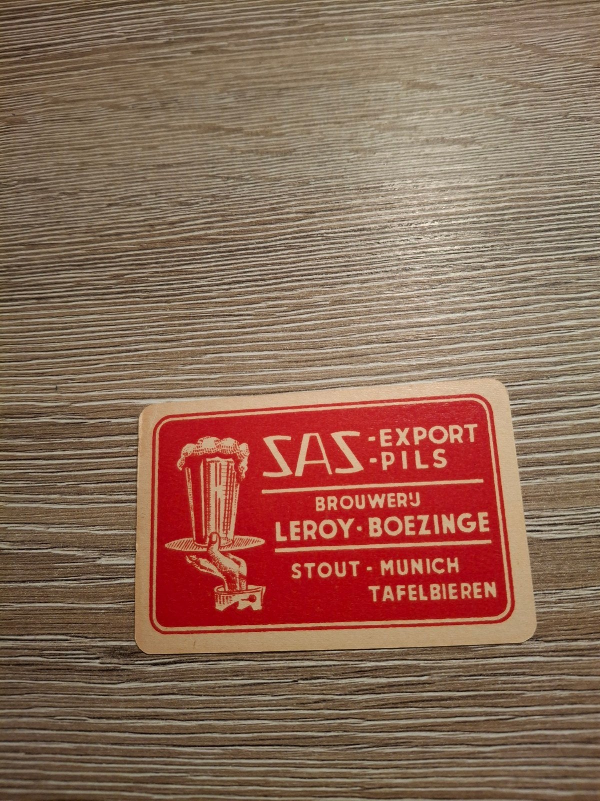 Oude speelkaart sas pils boezinge, Verzamelen, Speelkaarten, Jokers en Kwartetten, Ophalen of Verzenden