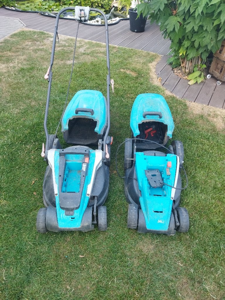 grasmachine gardena, Tuin en Terras, Ophalen, Cirkelmaaier, Gebruikt, Accu-grasmaaier