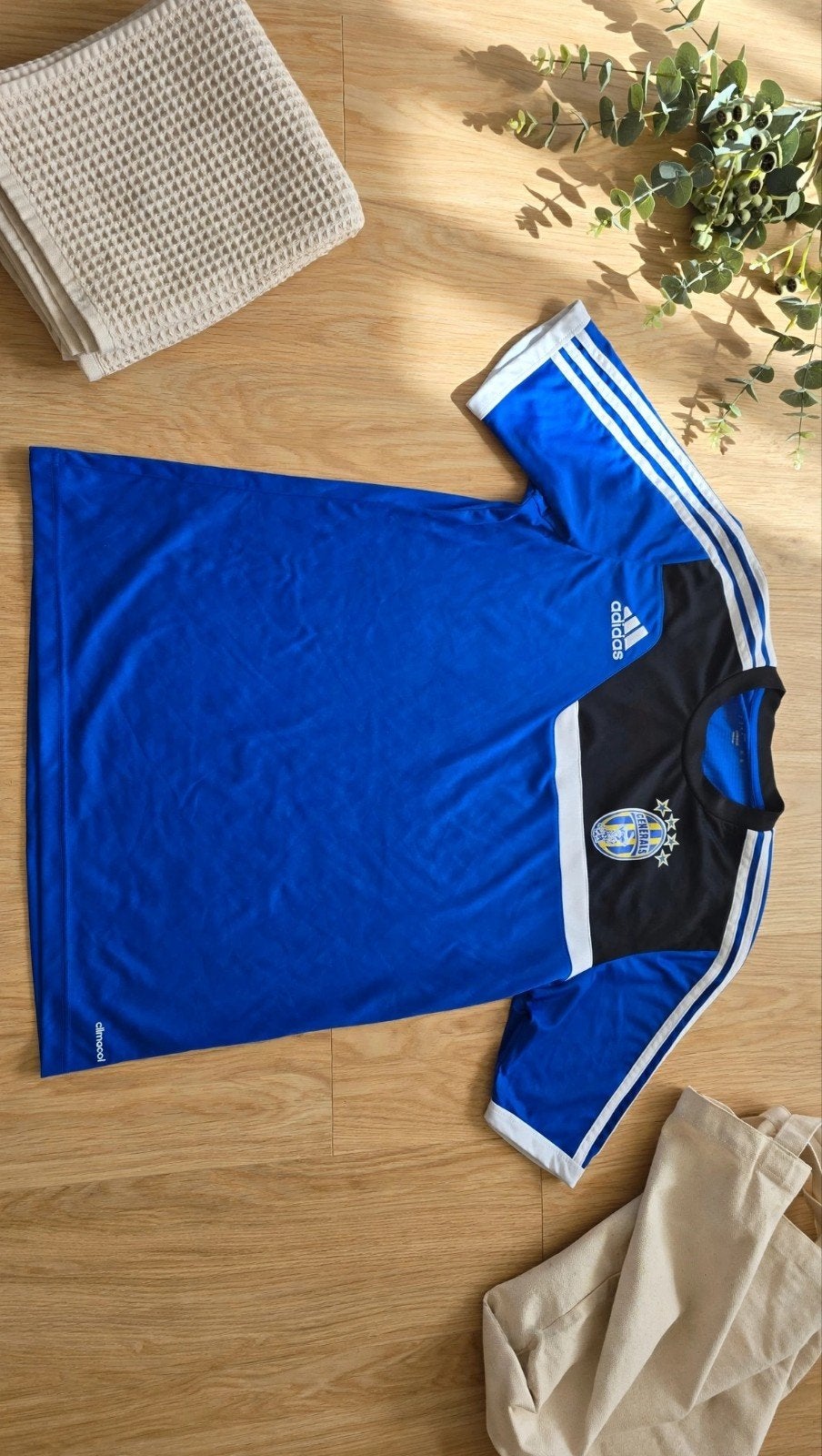 Adidas - Taille L - Maillot GENERALS - Bleu roi / Noir - Cli, Kleding | Heren, Ophalen of Verzenden, Blauw