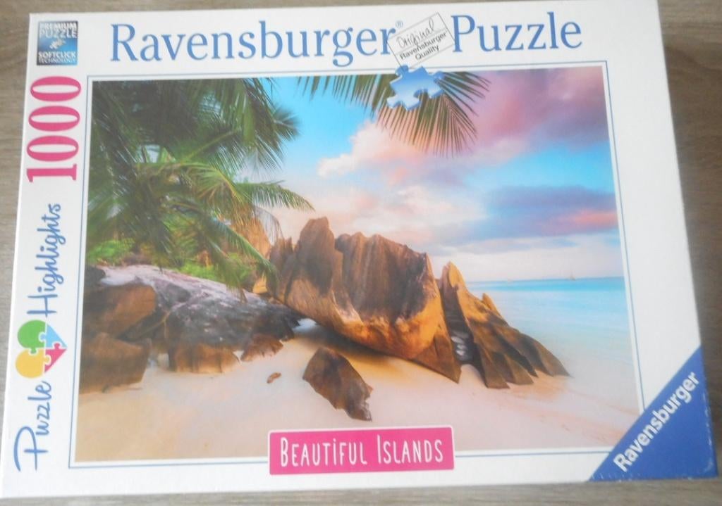 ravensburger puzzel 1000 stukjes seychellen., Hobby en Vrije tijd, Ophalen of Verzenden, Nieuw