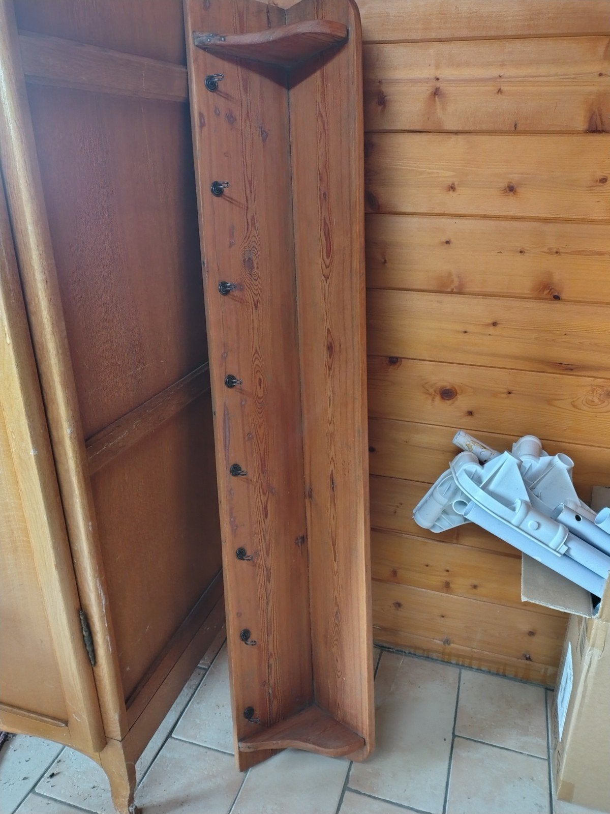 mooie vintage  kapstok, Gebruikt, 100 tot 150 cm, Hout, Ophalen