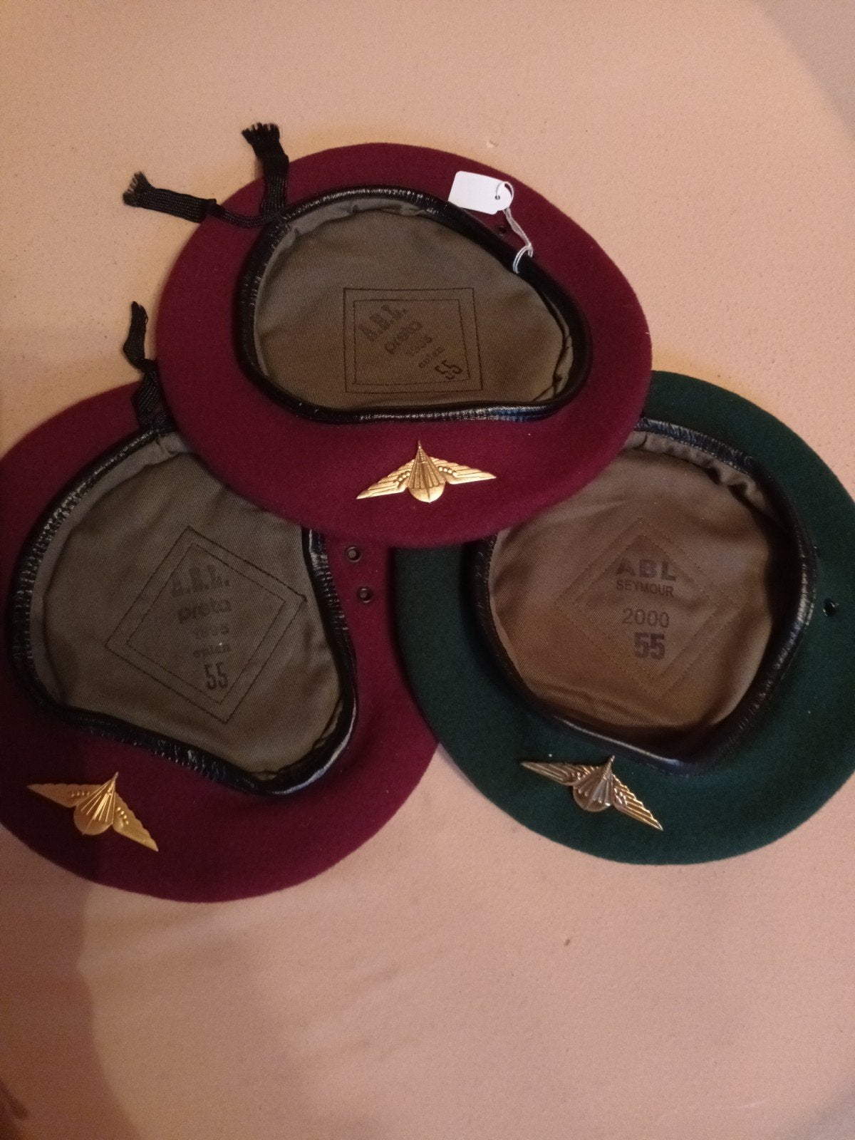 Lot de 3 bérets para commando militaire armée militaria, Collections, Objets militaires | Général, Enlèvement ou Envoi
