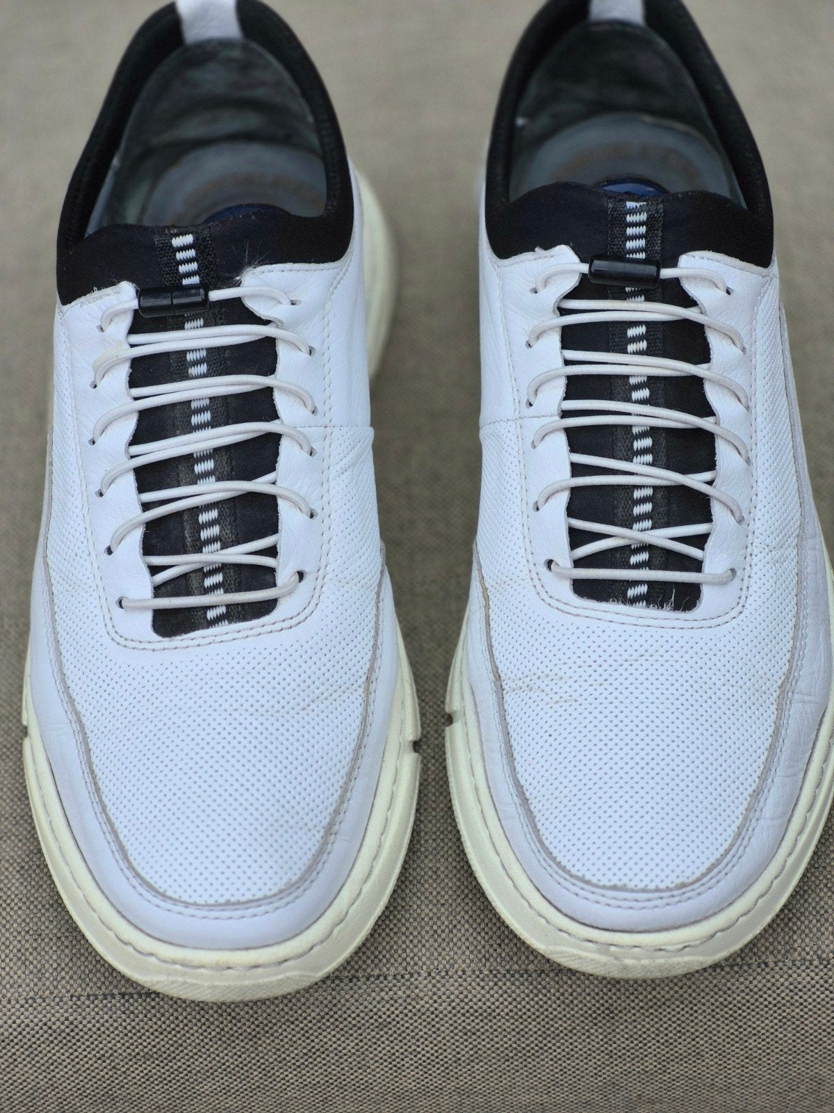 Sneakers confortables Hotic en cuir blanc pour homme, taille, Enlèvement, Chaussures