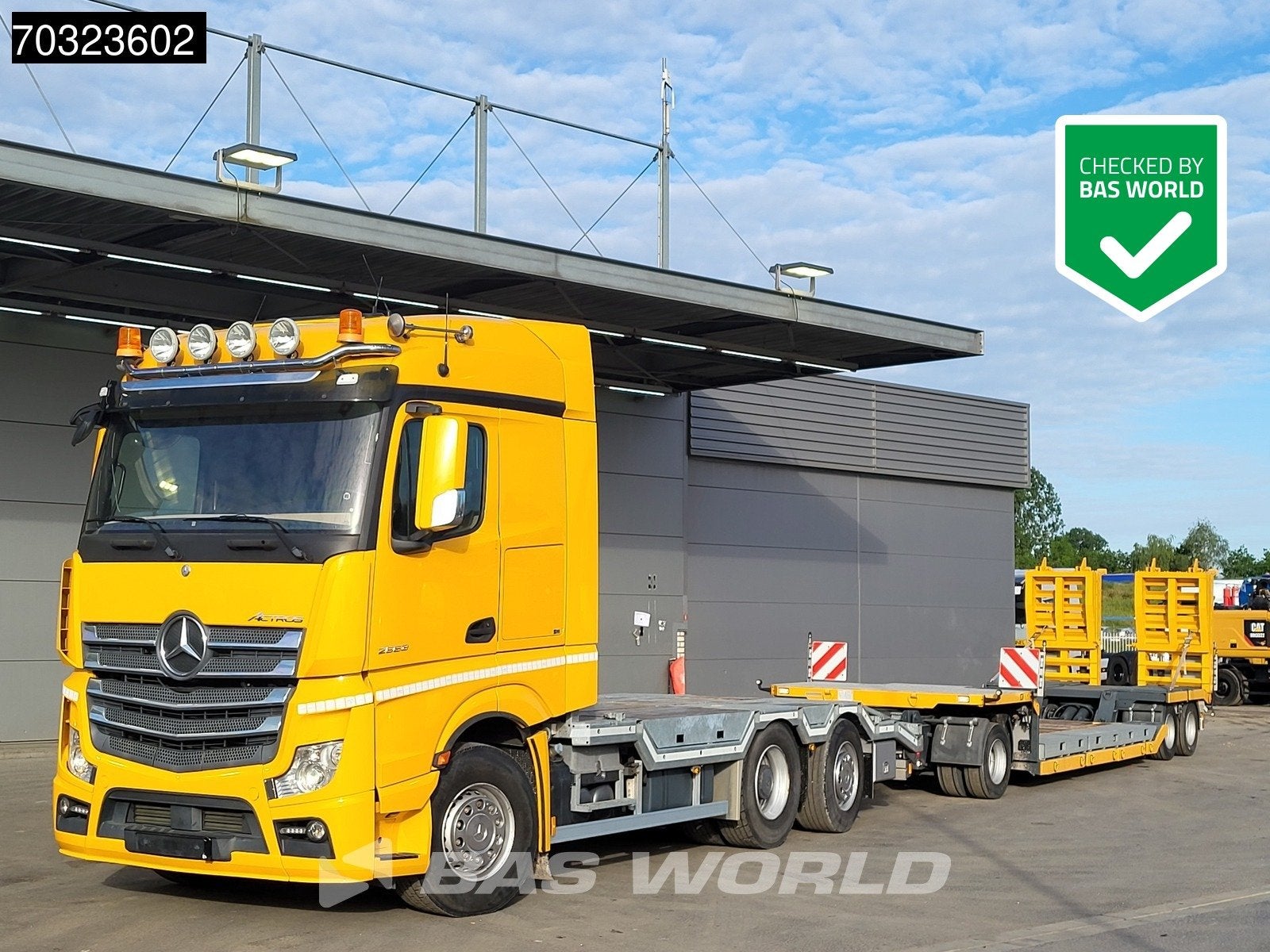 Mercedes Actros Actros 2563 6X2 Machine transporter combi HF, Autos, Camions, Achat, Euro 6, Jaune, Mercedes-Benz