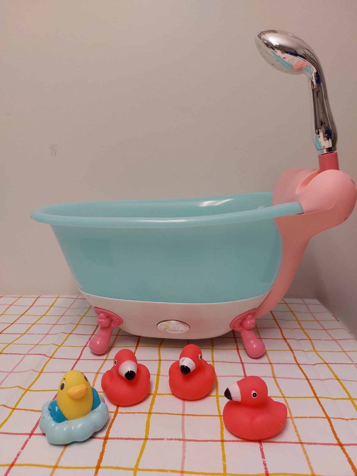 Baby born poppenbad met douche met badeendjes, Ophalen, Zo goed als nieuw, Inclusief accessoires, Baby Born