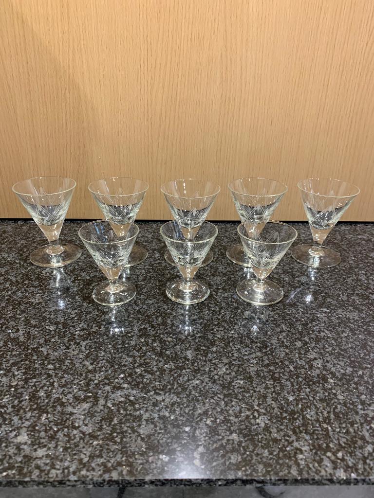 Vintage likeurglazen, Ophalen of Verzenden, Zo goed als nieuw, Borrel- of Shotglas
