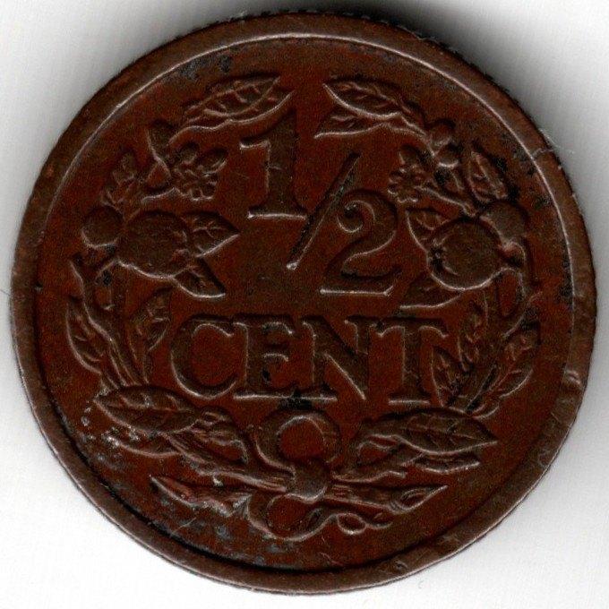 Nederland : 1/2 Cent 1909 KM#138 Ref 16698, Ophalen of Verzenden, Koningin Wilhelmina, Overige waardes, Losse munt