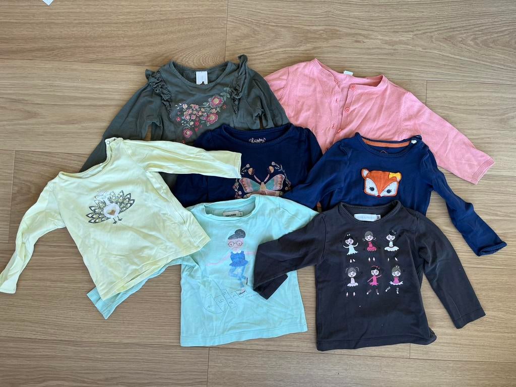 T shirts lange mouwen 2 jaar - 92/98 meisjes, Ophalen, Zo goed als nieuw