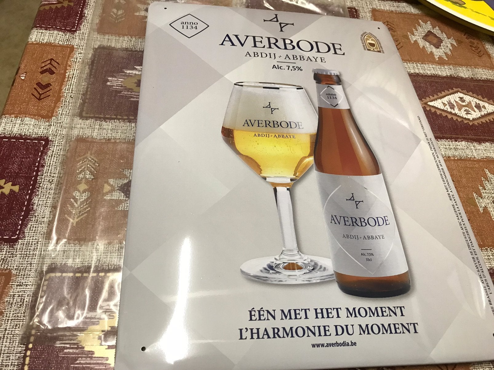 Panneau publicitaire Averbode Abbey Beer en métal, Enlèvement ou Envoi, Neuf, Panneau publicitaire