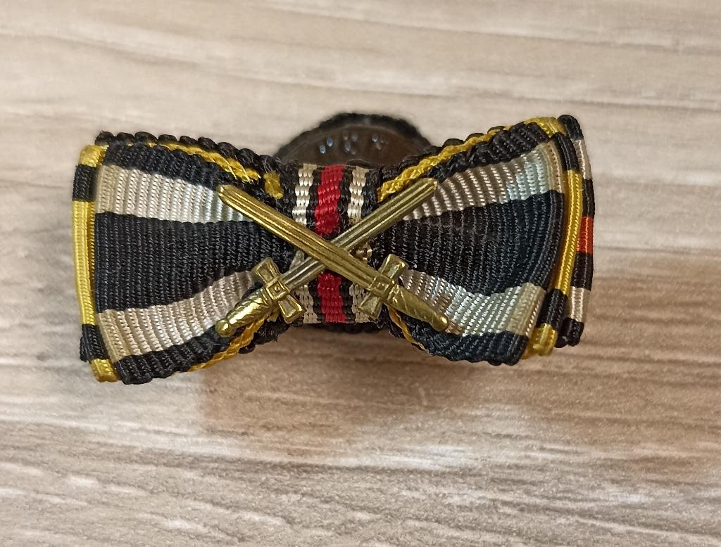 Boutonnière Allemande de la Croix 1914 + Croix d'honneur ww1, Envoi, Armée de terre, Emblème ou Badge
