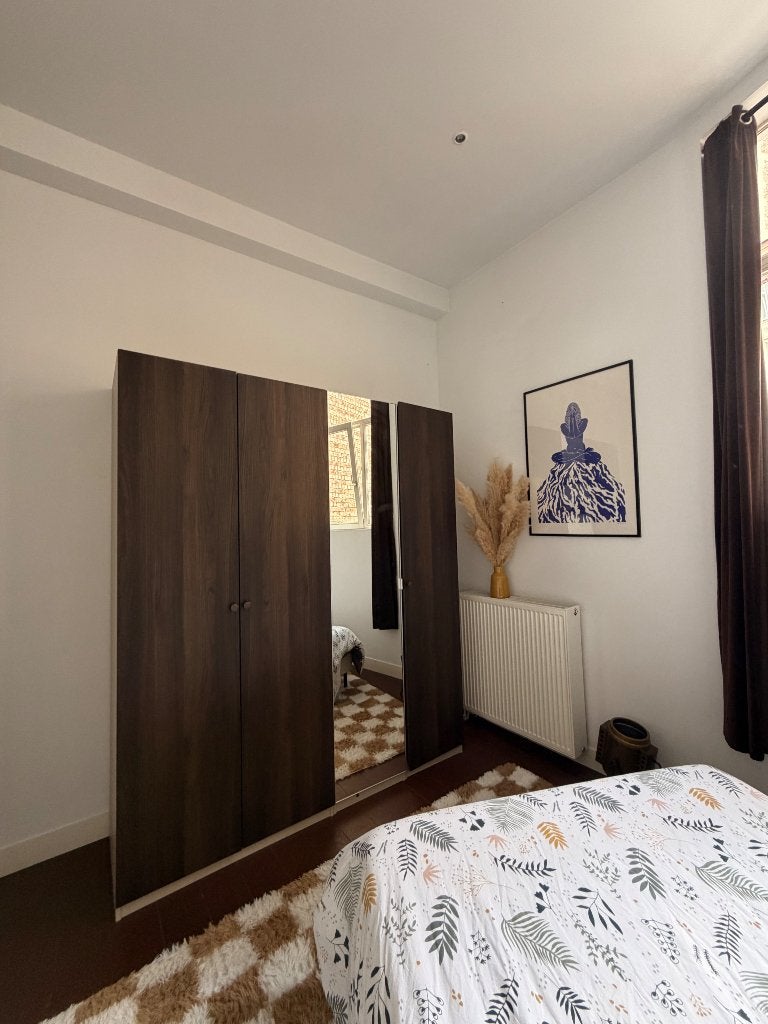 Armoire PAX IKEA, 200 cm ou plus, Beige et portes imitation noyer, Enlèvement, Utilisé