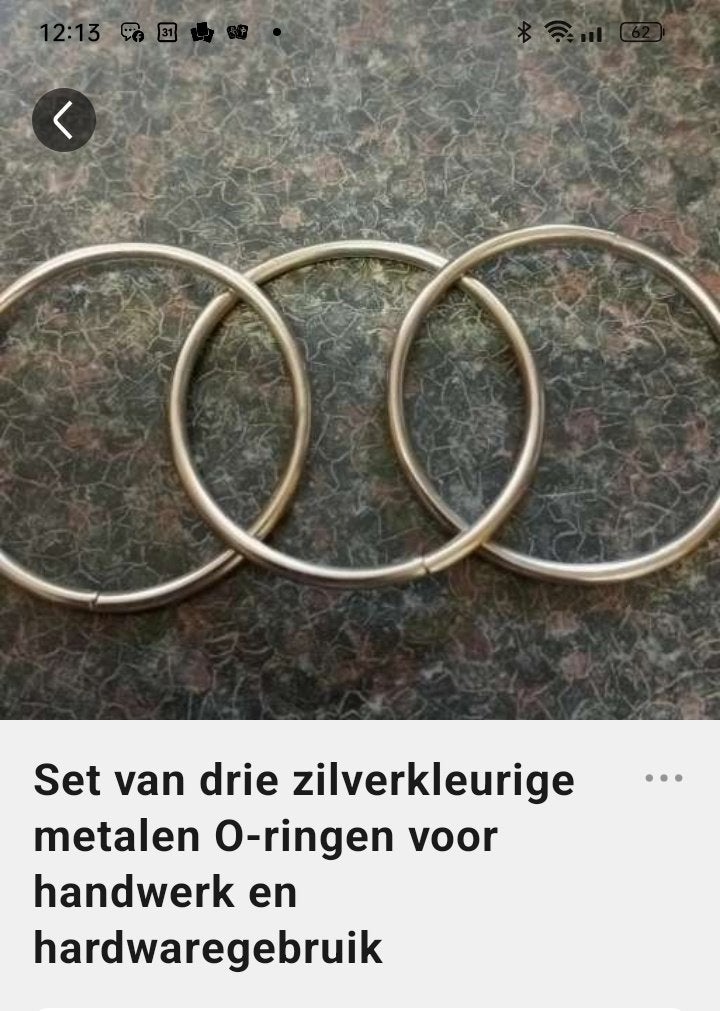 3 zilver kleurige ringen, Ophalen of Verzenden, Zilver, Zilver
