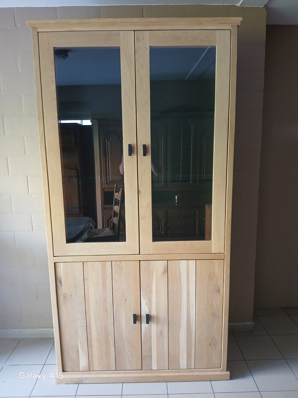 vitrine kast, massieve eik. grimaldi, Enlèvement