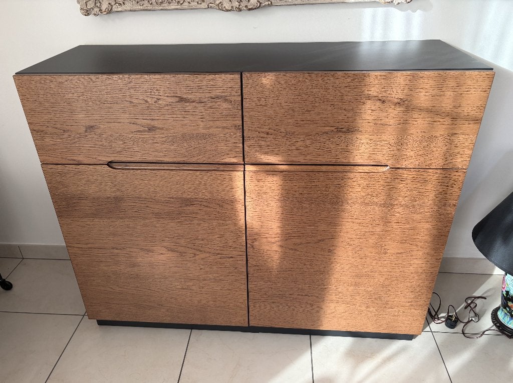 IKEA KLACKENÄS dressoir / buffetkast eikenfineer, Ophalen, Gebruikt, 100 tot 150 cm, Eikenhout