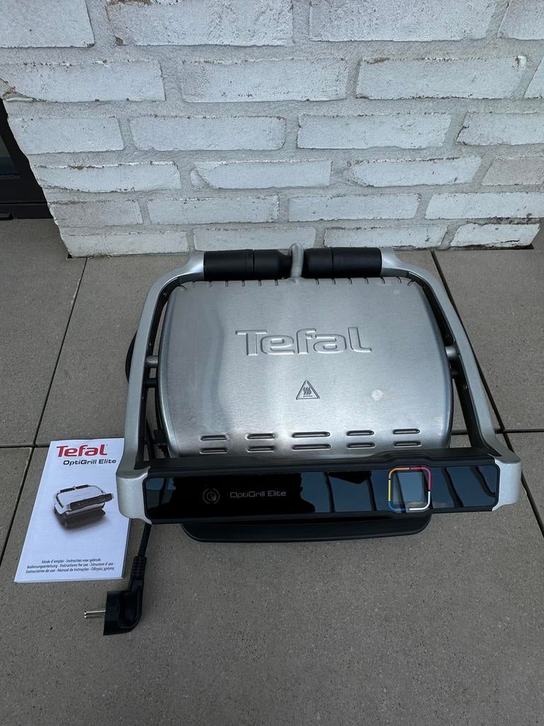 Tefal - Optigrill ELITE - 2000W, Electroménager, Grils de contact, Enlèvement ou Envoi, Plaques amovibles, Comme neuf