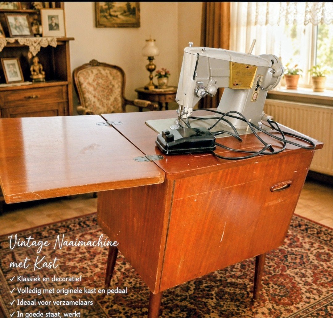 Vintage Singer Naaimachine met Kast - Klassiek & Decoratief, Antiek en Kunst, Ophalen