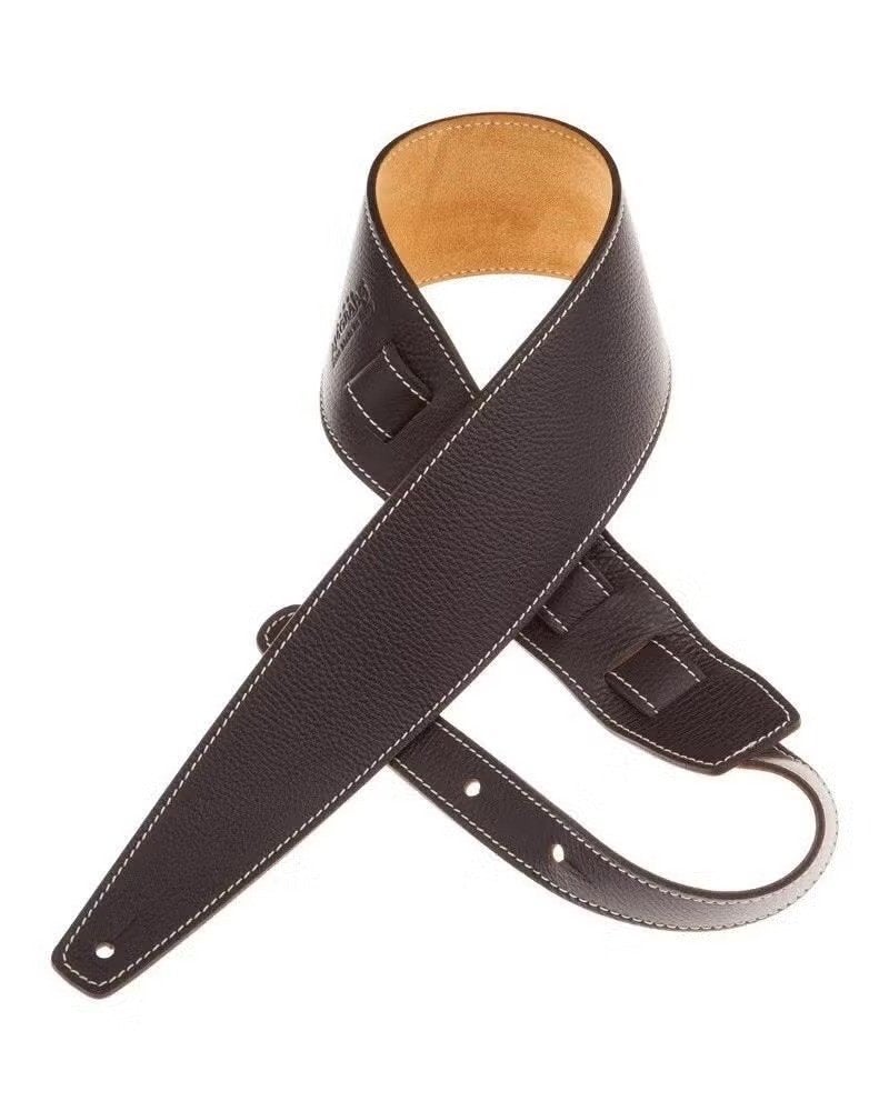 Lederen gitaar- en basbandriemgaten HS kleuren ebony, Musique & Instruments, Enlèvement ou Envoi, Neuf, Guitare acoustique