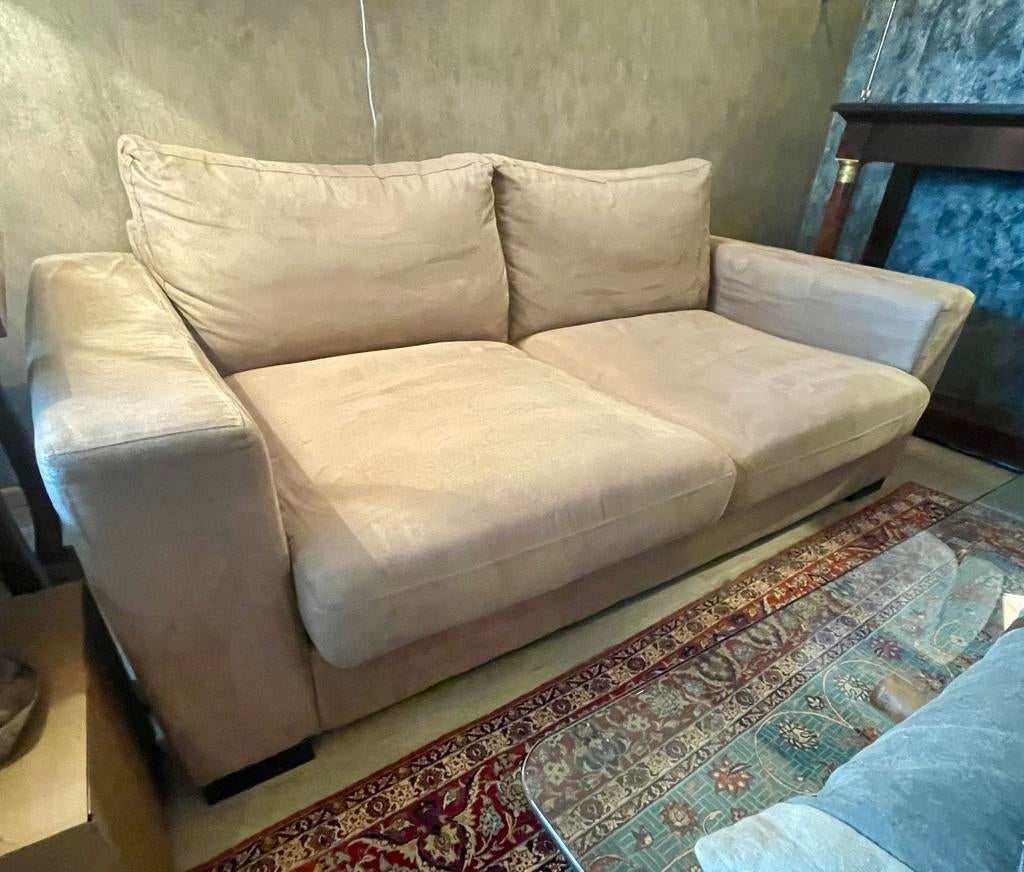 Bultex Alcantara 2-zitsbank, Ophalen, Gebruikt, Stof