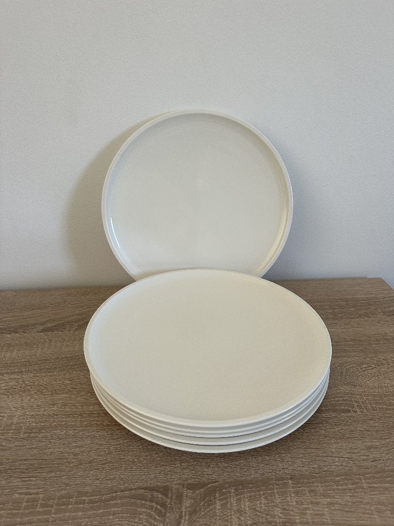 6 witte Villeroy & Boch pizzaborden – 32 cm, Villeroy & Boch, Ophalen of Verzenden, Zo goed als nieuw, Bord(en)