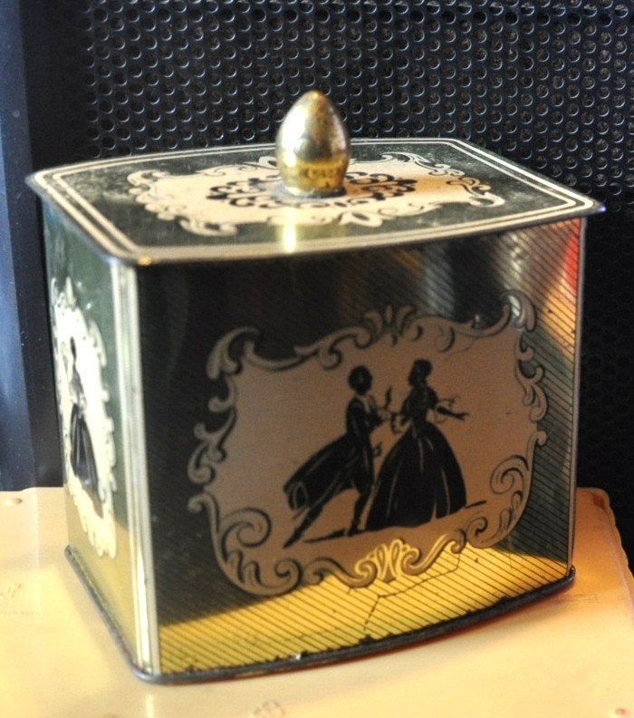 boite métal cote d'or décor aux galants, Collections, Enlèvement ou Envoi, Autre, Autres marques