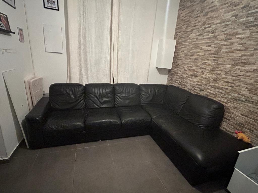 À donner fauteuil cuir, Huis en Inrichting, Fauteuils, Gebruikt, Leer, Ophalen