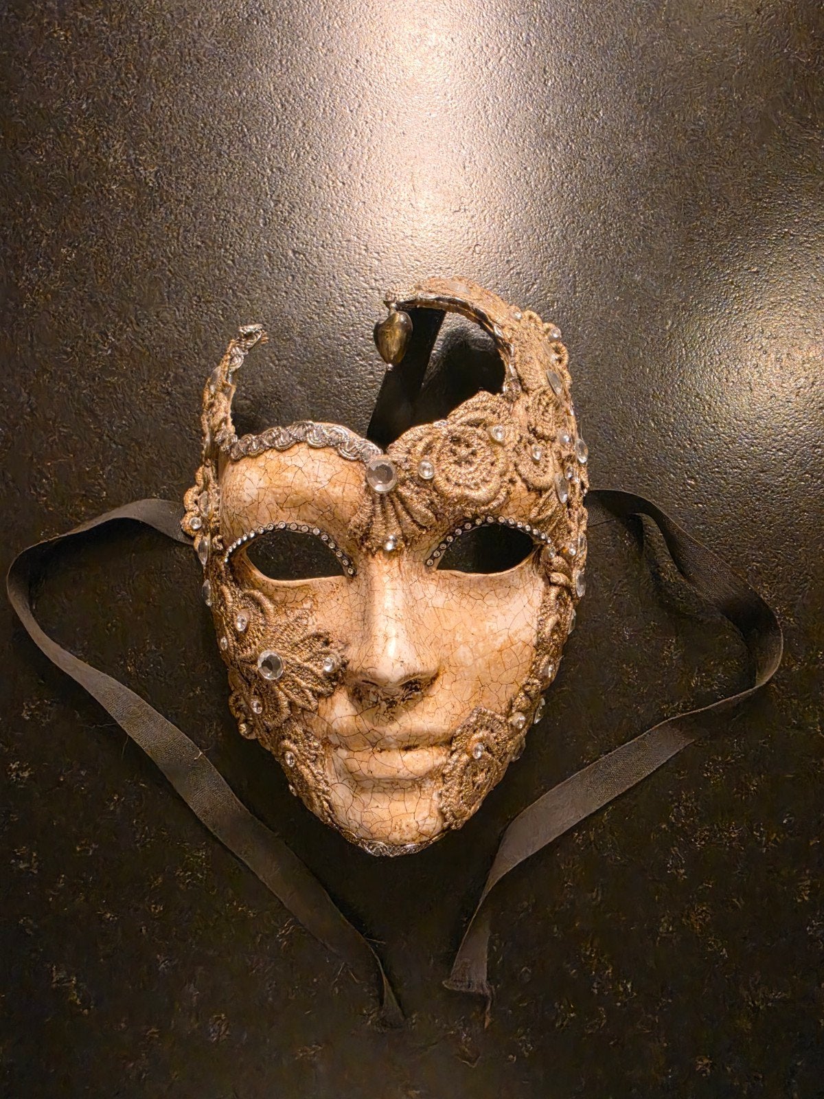 Masque vénitien original (Domino), Antiquités & Art, Art | Autres Art, Enlèvement