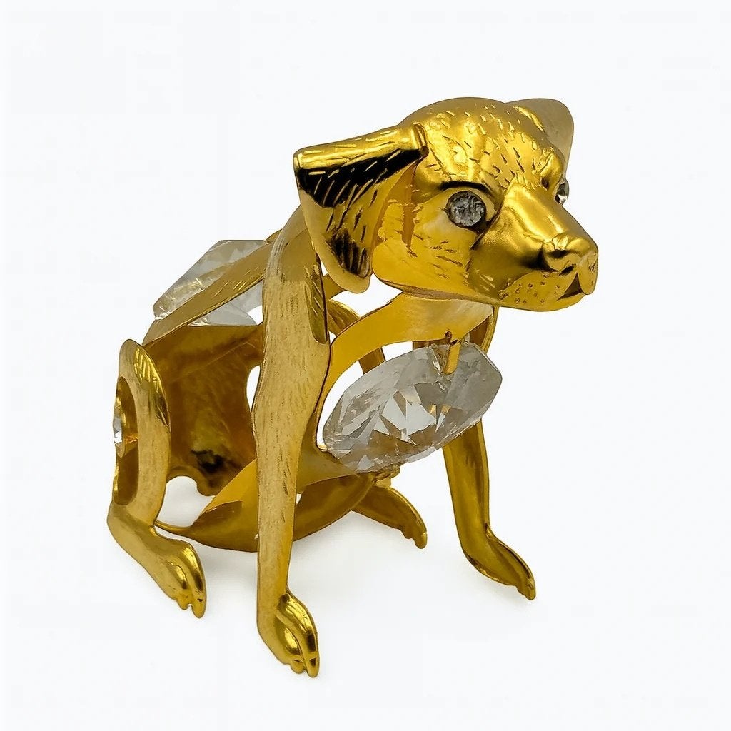 24K goud Vergulde Kristallen Decoraties €24,95 per stuk!, Neuf, Moderne, Métal, Doré