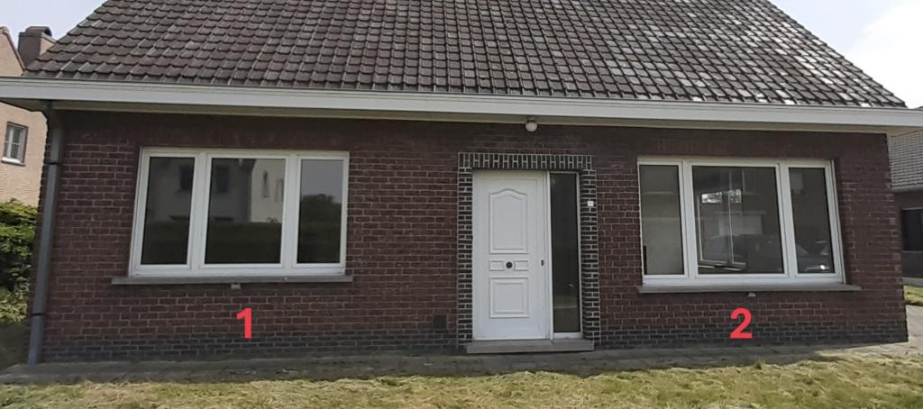 PVC ramen dubbel glas, Ophalen, Gebruikt, Gevelraam of Ruit, Dubbelglas