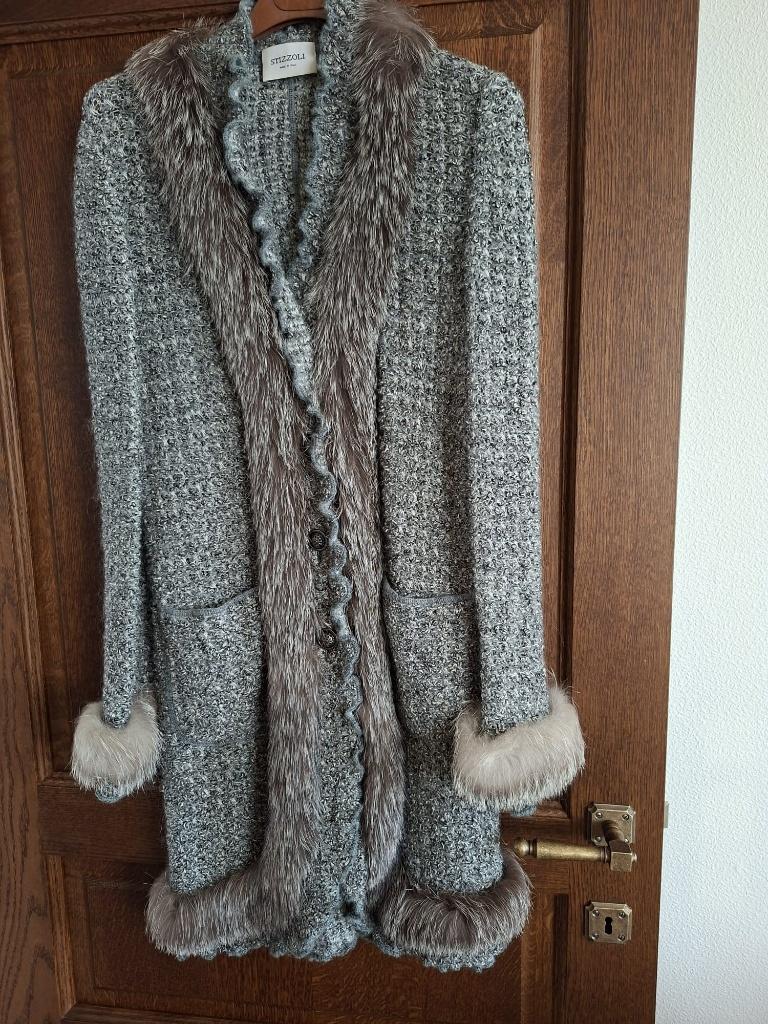 Stizzoli winter damesjas - Kraag van echt vos - Maat 36-38, Kleding | Dames, Ophalen, Overige kleuren, Zo goed als nieuw, Maat 36 (S)