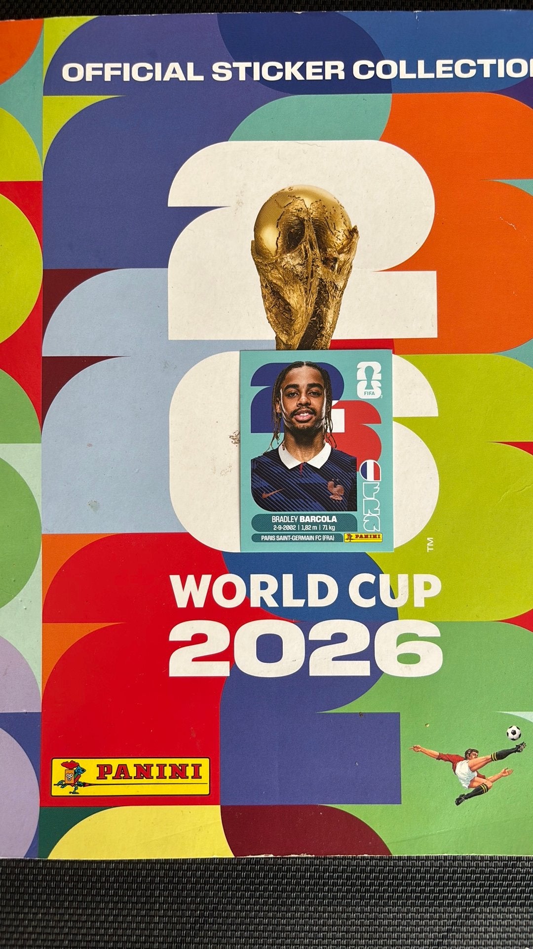 Bradley Barcola panini sticker wk 2026, Ophalen, Sticker