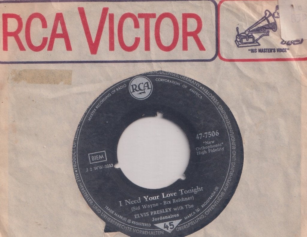 Elvis Presley – A fool such as I / I need your love tonight, CD & DVD, Vinyles Singles, Enlèvement ou Envoi, Utilisé, 7 inch, Pop