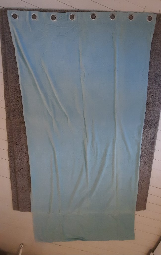 Babyblauwe fluwelen overgordijnen, Huis en Inrichting, Stoffering | Gordijnen en Lamellen, Ophalen, Gordijn, Fluweel