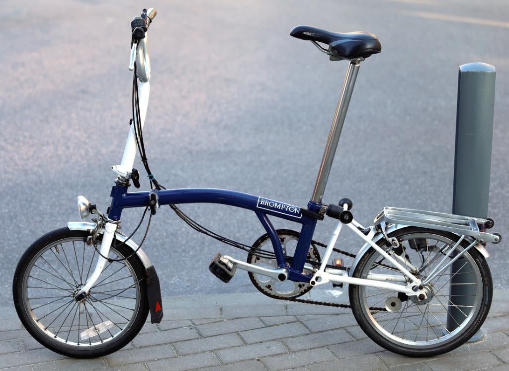 Brompton M3R (C Line) plooifiets + transporttas, Fietsen en Brommers, Ophalen, Gebruikt, Brompton, 14 tot 16 inch