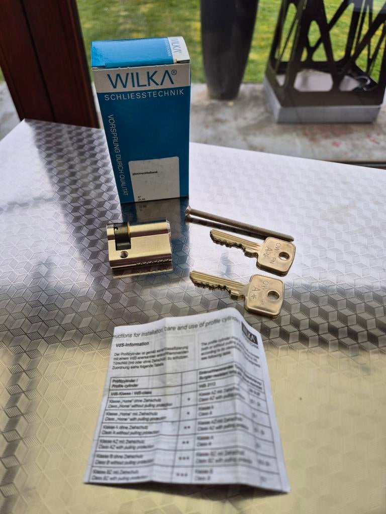 Cylindre de serrure Wilka,neuve, Bricolage & Construction, Quincaillerie & Fixations, Enlèvement ou Envoi, Vis