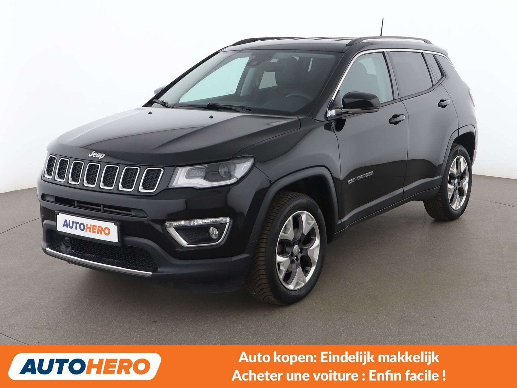 Jeep Compass 2.0 M-Jet Limited 4WD, Autos, Jeep, Achat, Noir, 1956 cm³, 140 ch