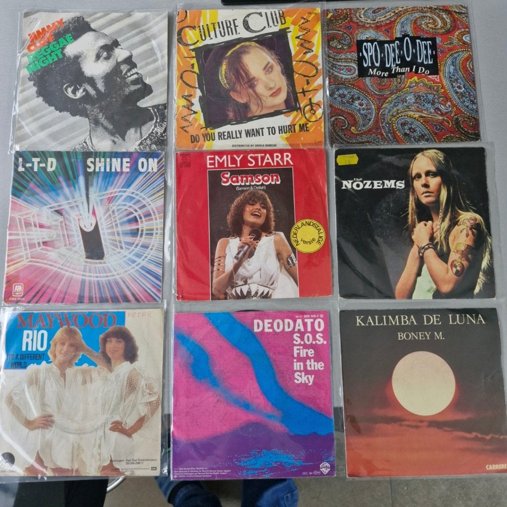 45 t singles aan 1 euro/stuk, Cd's en Dvd's, Beschermende buitenhoes, Ophalen of Verzenden, Gebruikt, 7 inch
