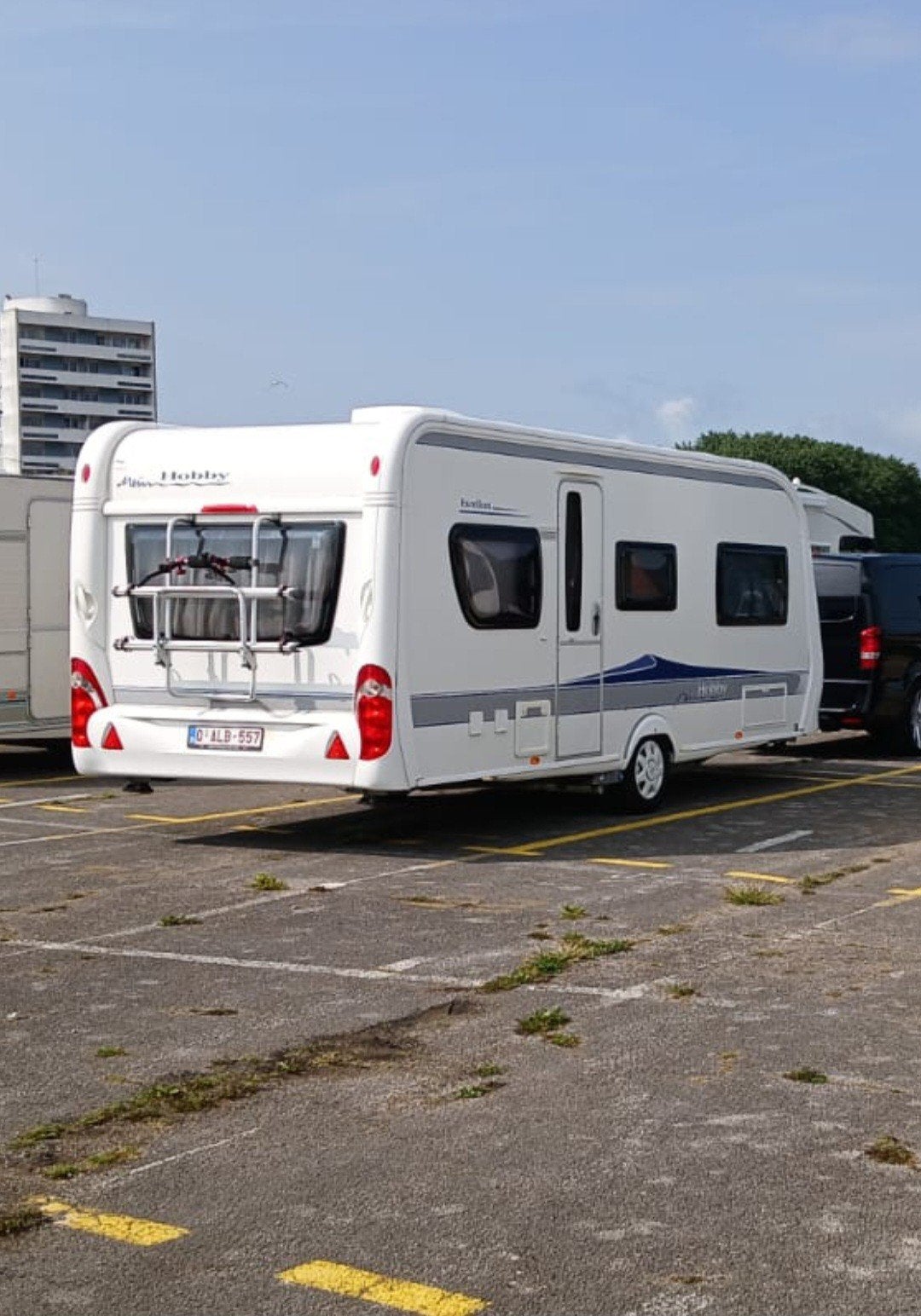 Prachtige hobby 540 excellent 2010 met alle optie, Caravanes & Camping, Particulier, Airco, Hobby