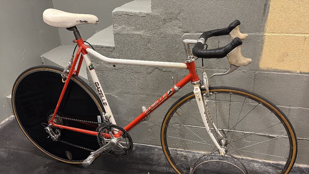 Retro gazelle tijdritfiets, 10 à 15 vitesses, Frein sur jante, Acier, Enlèvement