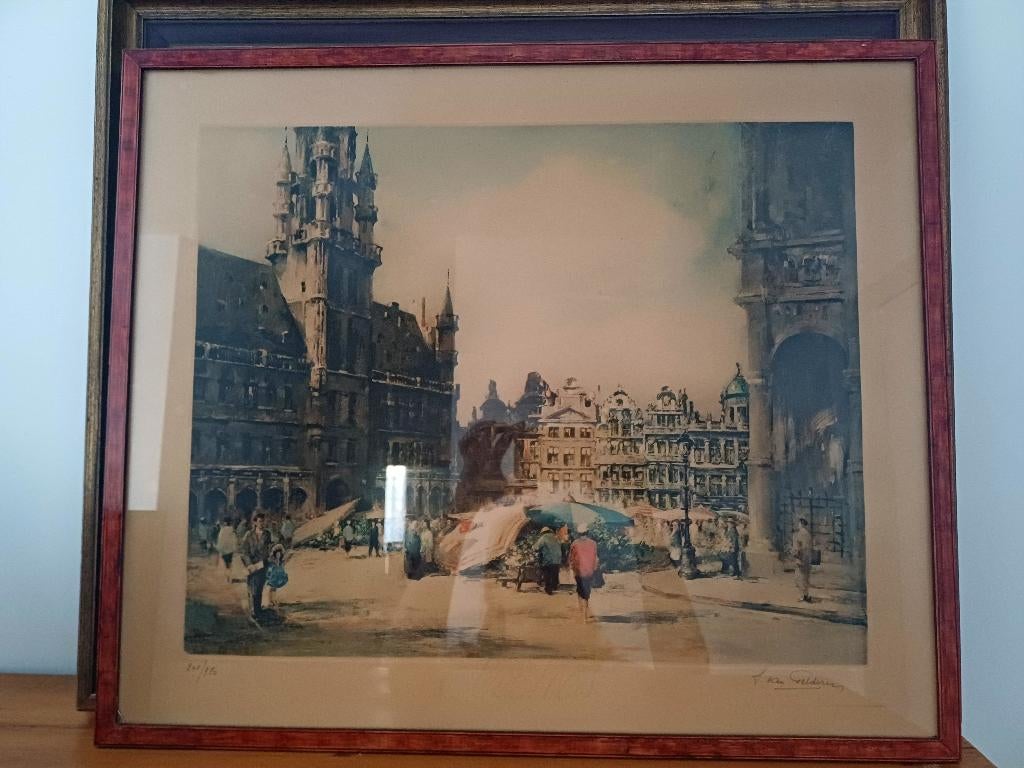 S. Van Gelderen – Litho Grote markt Brussel, Ophalen