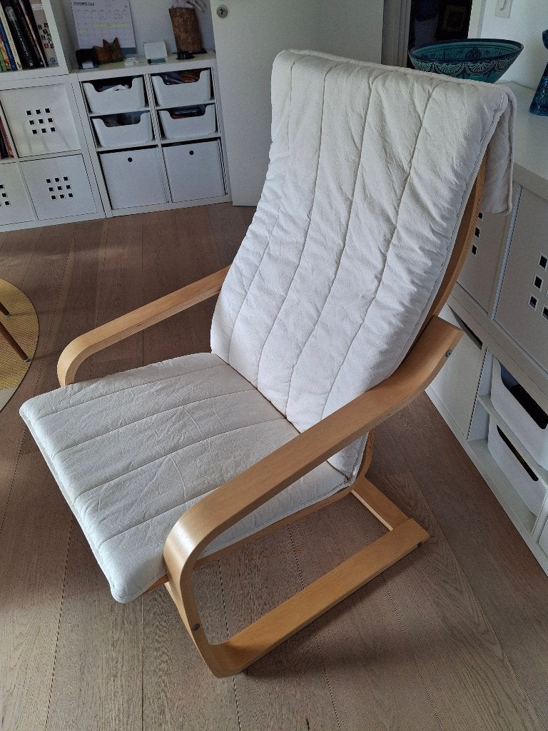Fauteuil Ikea POÄNG, Maison & Meubles, Fauteuils, 75 à 100 cm, Bois, Enlèvement, Utilisé