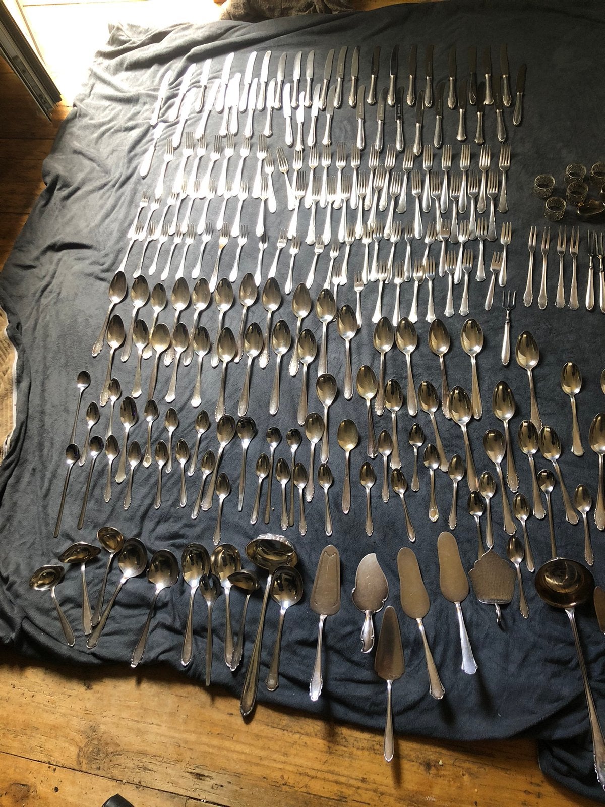 Oud bestek 90/100 verzilverd, Antiek en Kunst, Ophalen