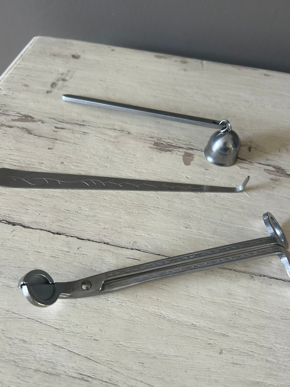 Lot de 3 objets anciens pour bougies, Ophalen of Verzenden